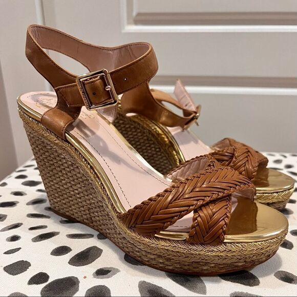 Vince Camuto Brown Espadrille Wedges - Picture 5 of 8